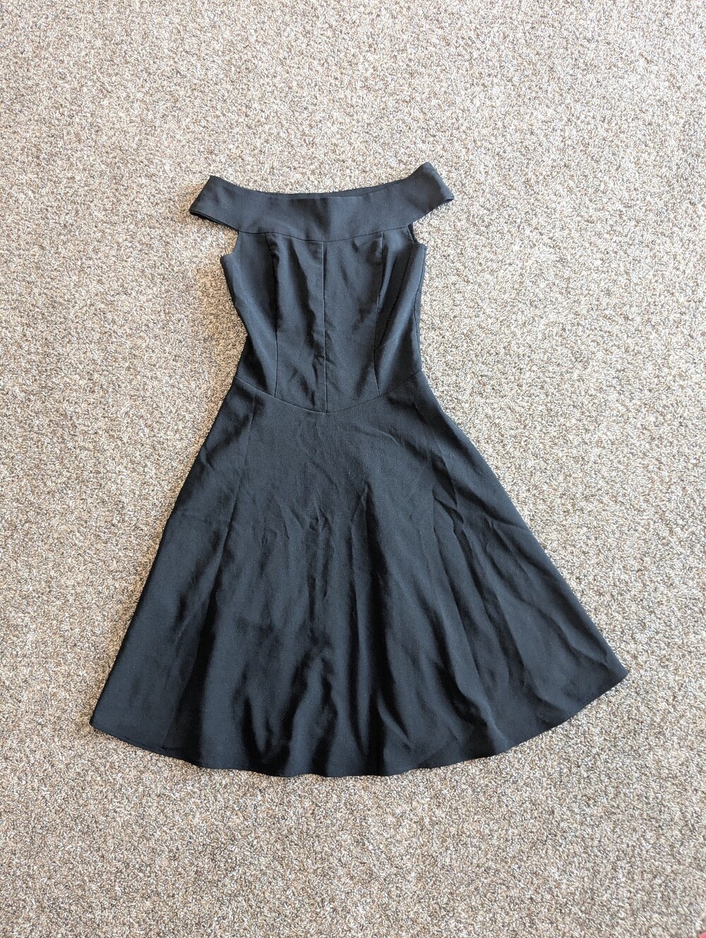 Ruby Rox Off-Shoulder Fit and Flare Dress Size 3 JR Black